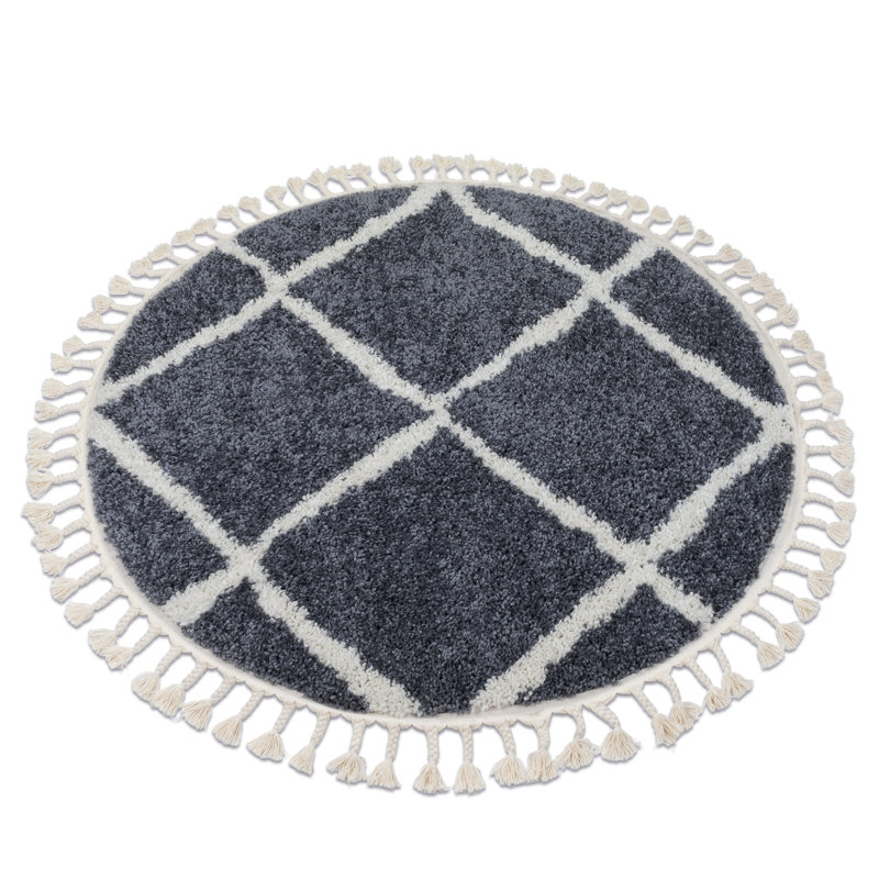 Round Winegar Geometric Area Rug, Round 120cm