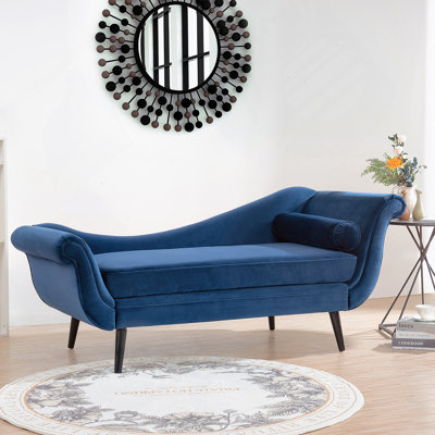 Chaise longue avec accoudoirs à volutes