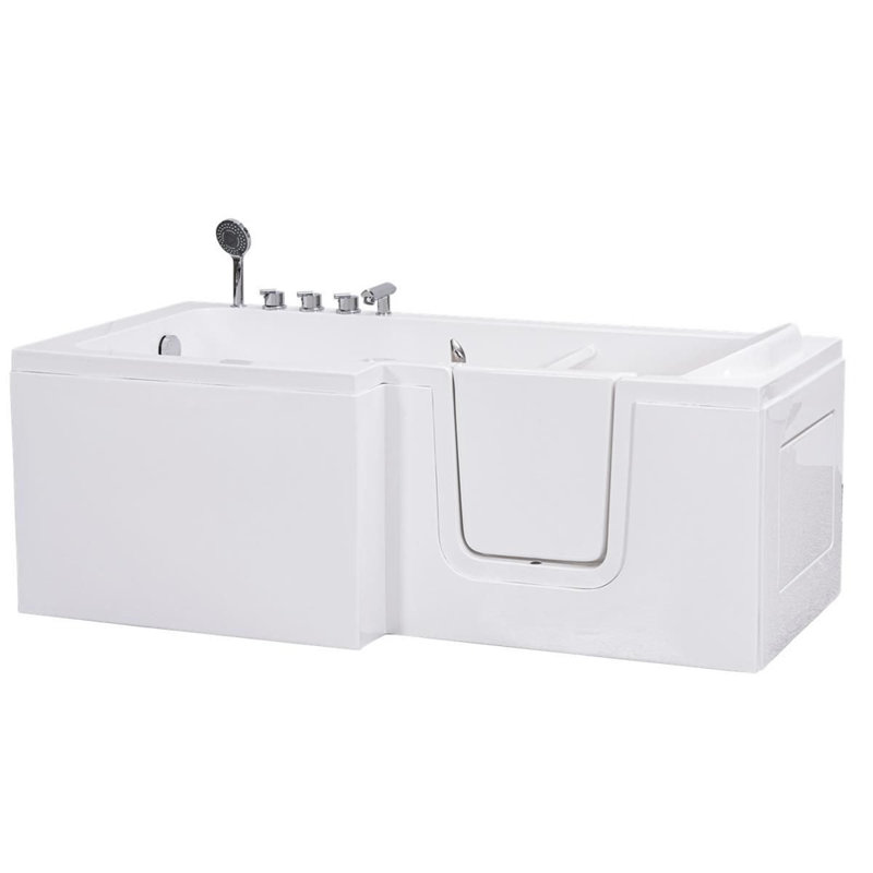 Coniston 1700mm x 855mm Freestanding Acrylic Bathtub, Left