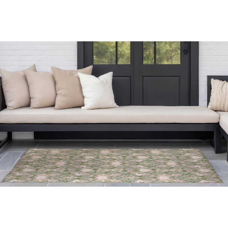 Tapis d'extérieur Ogee Leaf, Rectangle 4pi x 6 pi