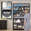 Vitrine RVB avec tablettes réglables en verre, étui de rangement à 4 niveaux avec lumières à DEL et portes à pression, tablette moderne pour objets de collection, noir -596348373-603044393