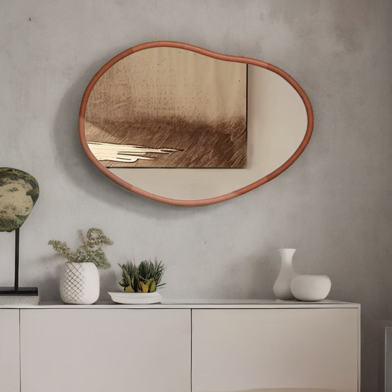 Merrillville Solid Wood Irregular Mirror