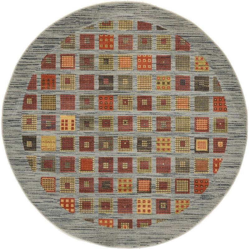 Frederica Abstract Indoor Rug, Round 8'