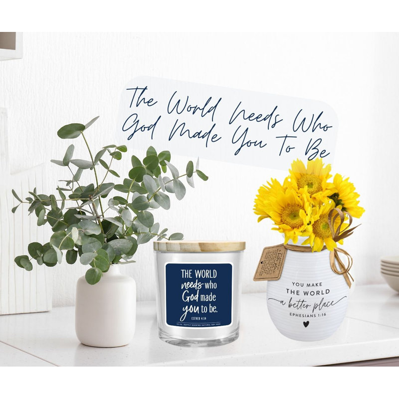 Bougie en pot légèrement parfumée avec support en verre
