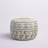 Round Wool Blend Kilim Pouf Ottoman with Geometric Design-767897439