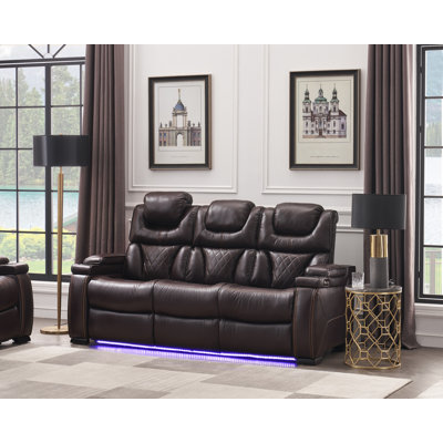 Valmont Prestige LED Console Power Reclining Sofa