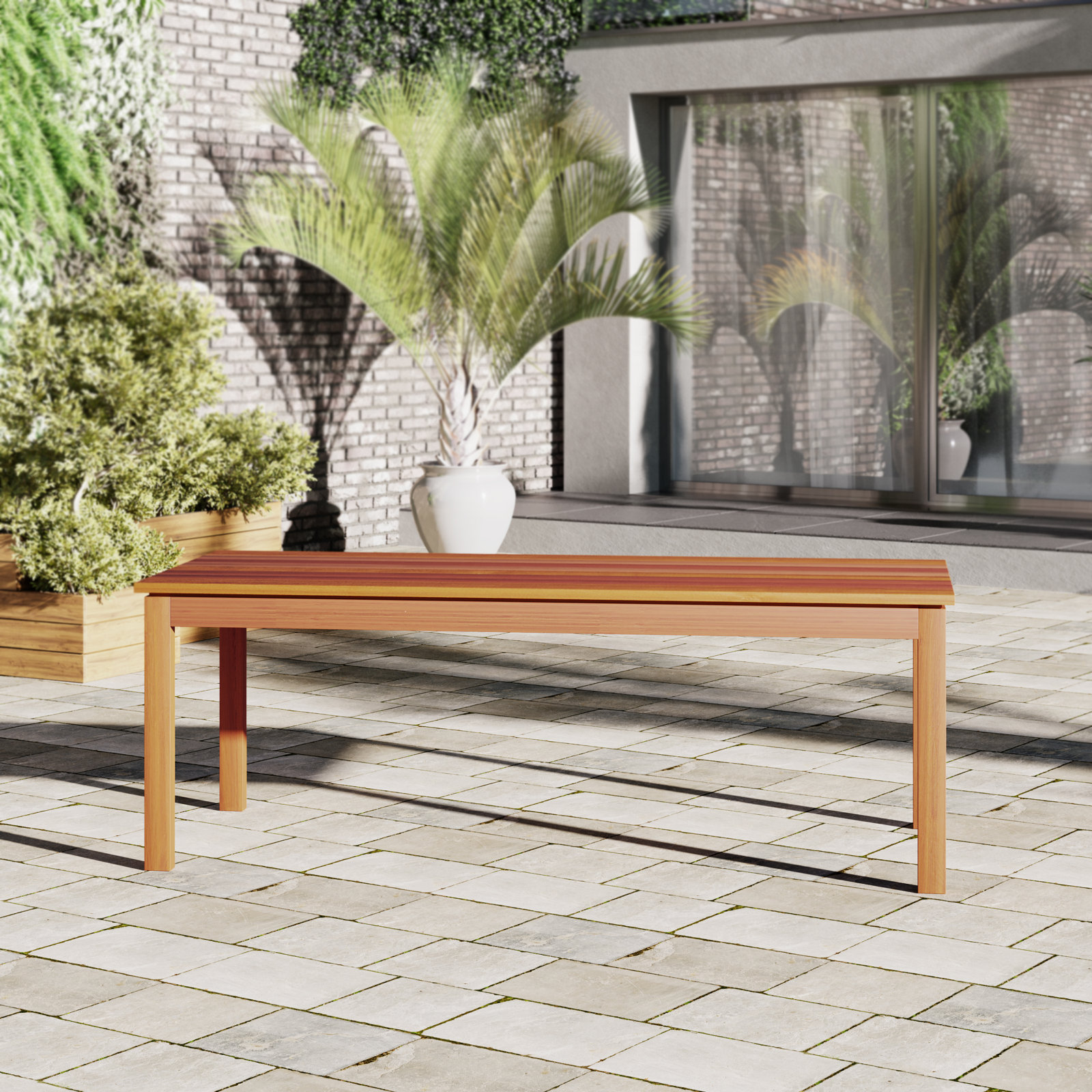 Anautica 83" Eucalyptus Patio Dining Set