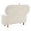 Repose-pieds élégant avec rangement en tissu Sherpa rembourré avec pieds en bois, banc de rangement pour chambre à coucher, salon, blanc-1129367642