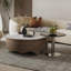 Table basse italienne ronde en pierre micro-cristalline