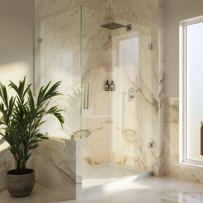 Receveur de douche Marquette 60 x 32 avec bonde réversible, blanc lustré
