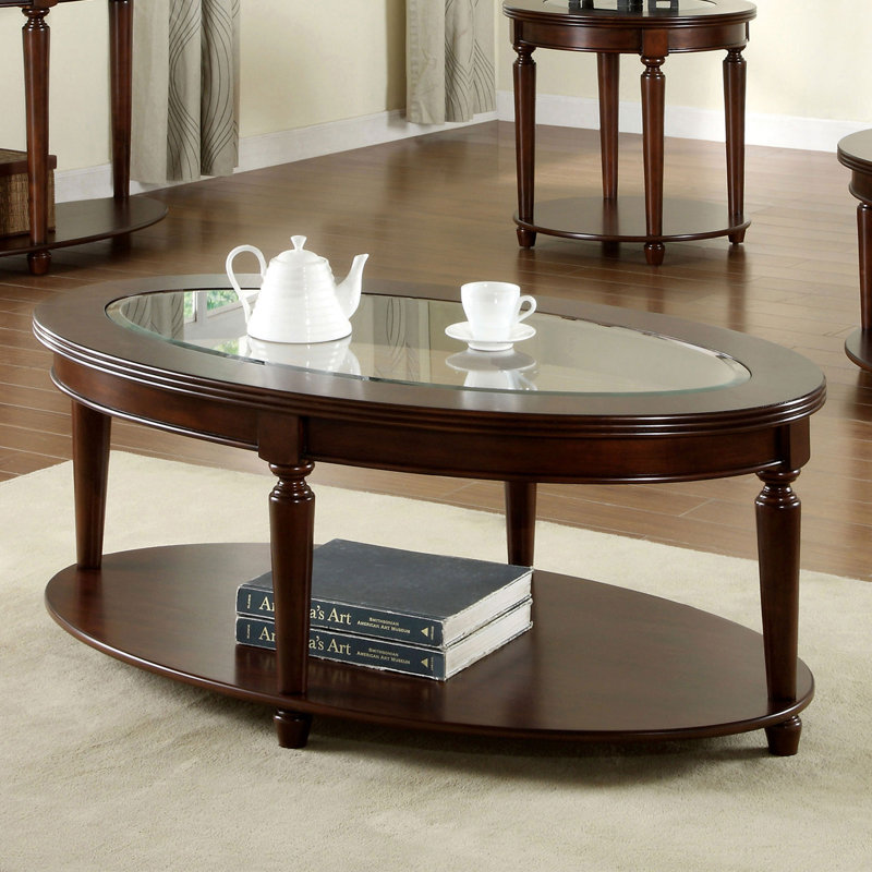 Table basse Granvia Transitional - Cerisier foncé