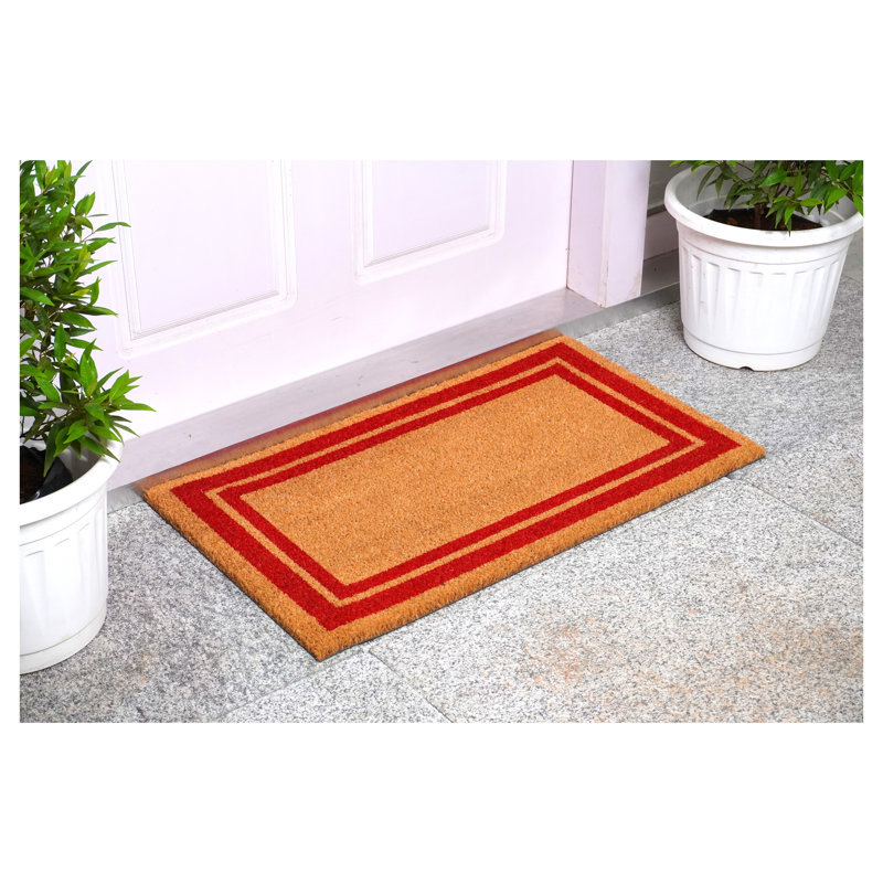 Mariah Non-Slip Doormat, 1'6" x 2'6", Red