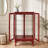 2 Doors Curio Cabinet with Tempered Glass Doors, Mirrored Back Panel