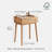 Lumi 23.6"W Compact Modern Small Oak Makeup Vanity Set With Storage Drawer-124606058