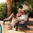 Black Back-Adjustable HDPE Patio Folding Adirondack Chair