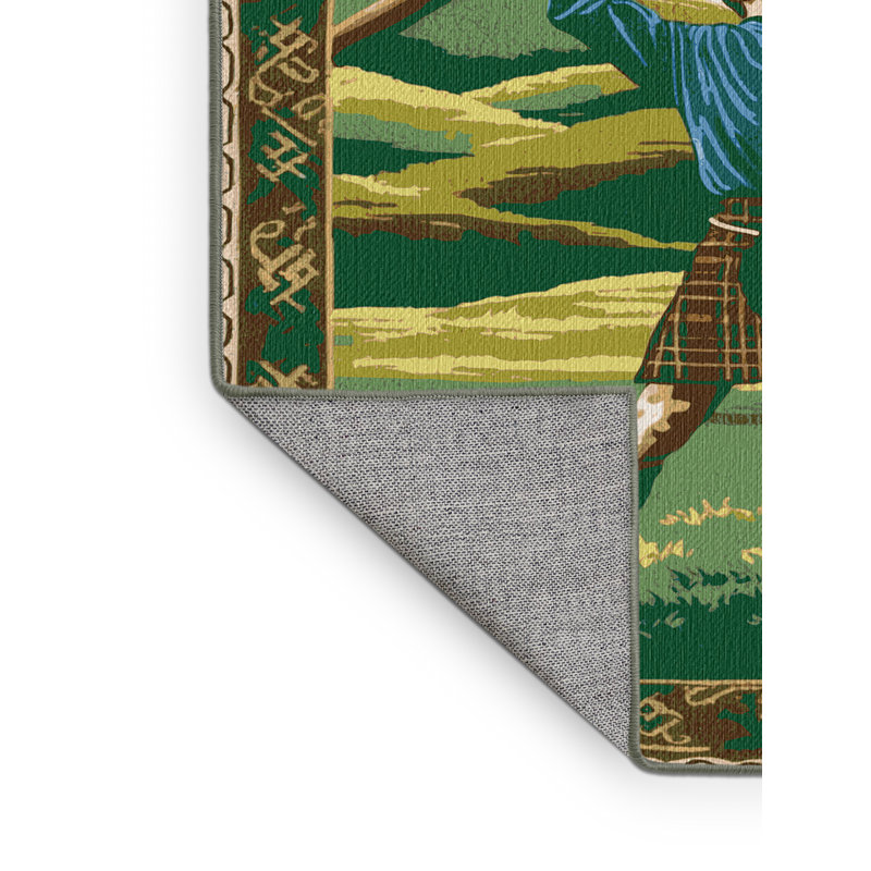  Tapis lavable Caber Toss, Carré 7 pi