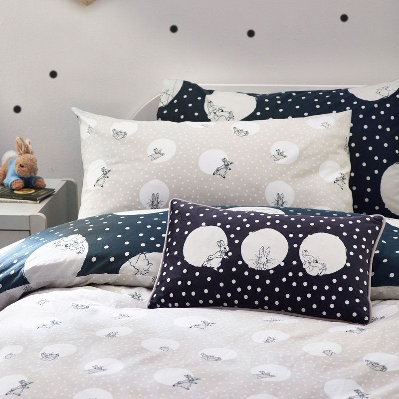 Spot Me Peter Rabbit Polyester Dots Duvet Cover Set with Pillowcases, 137 x 200 cm - 1 Standard Pillowcase