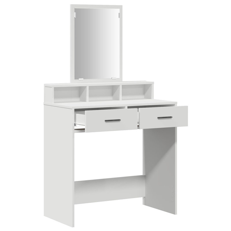 79 X 41 X 140 Cm Mirror Vanity Unit, White