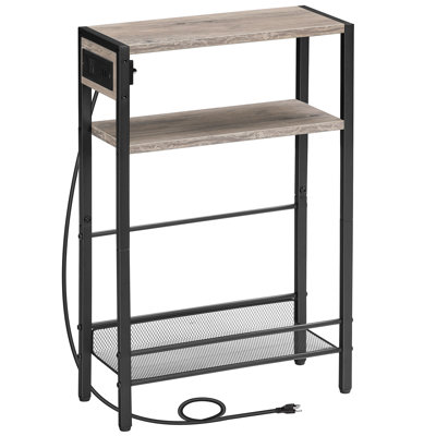 Rumph 25.6" Narrow End Table with Charging Station