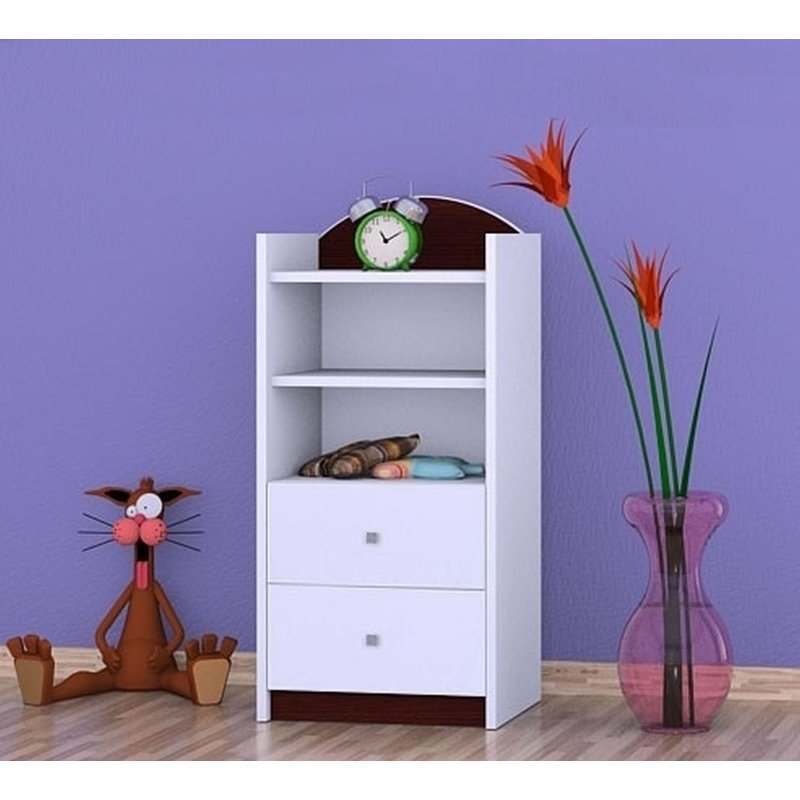 Hallie 96 cm H Kids Cube Bookcase, 92cm H x 45cm W x 34cm D, Wenge