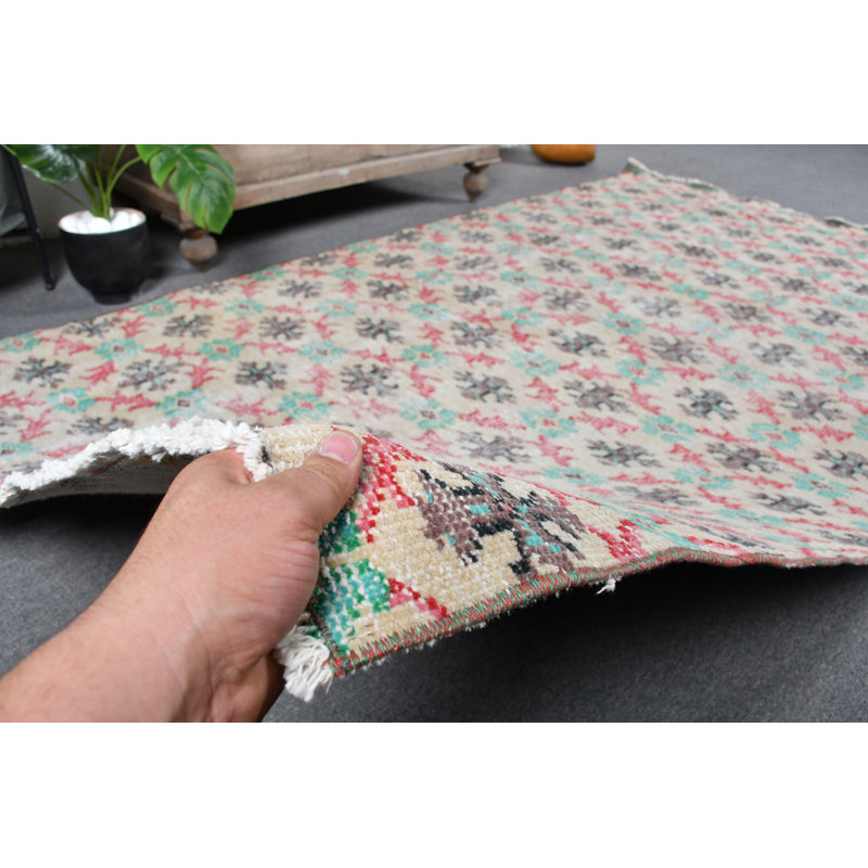 Tapis turc classique classique Anatolian beige pour la cuisine et la maison - cadeau en laine brun / beige