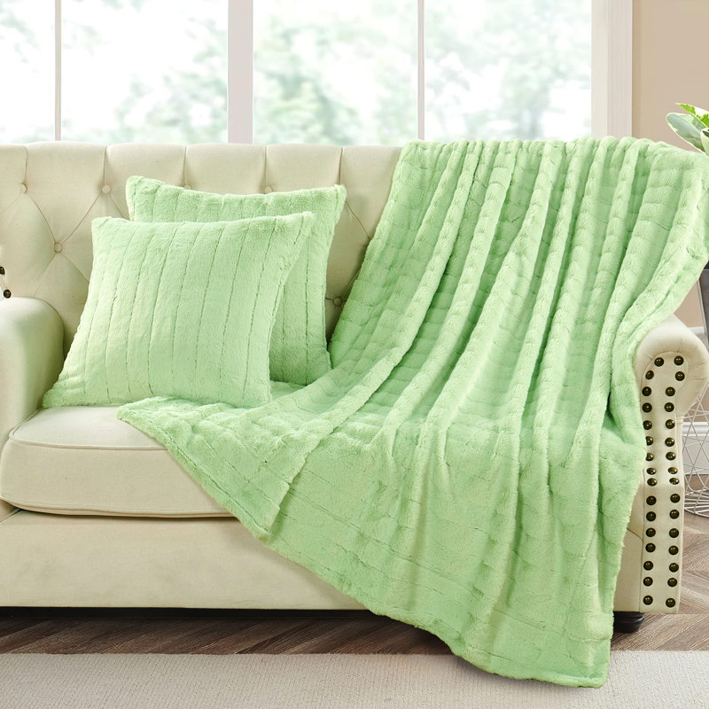 Throw Blanket, 152.4cm x 203.2cm, Nile Green