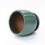 Grande jardinière ronde en céramique 14,2 po Dia Jade Green avec soucoupe attachée-2093019385