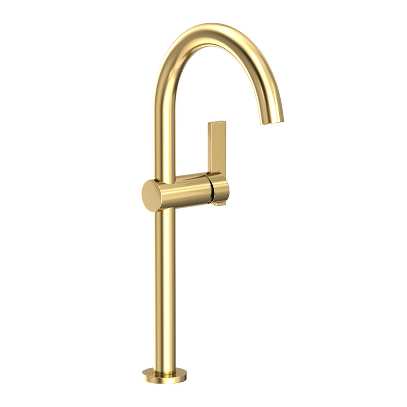 Priya Single Hole Vessel Faucet, Forever Brass (PVD)