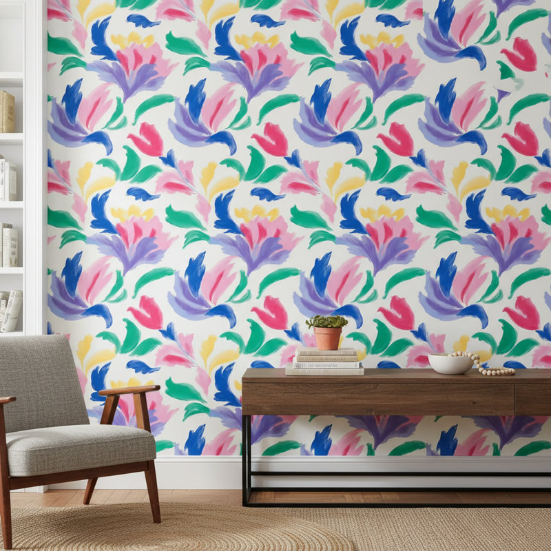 Décoration murale ludique sur fond blanc