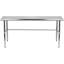 Table de travail à base ouverte en acier inoxydable de calibre 18 avec entretoise réglable Express KitchQuip, NSF-50193299