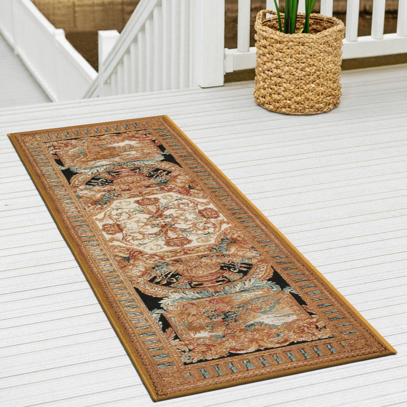 Tapis d'extérieur traditionnel, Tapis de couloir 2 pi x 5 pi 1 po