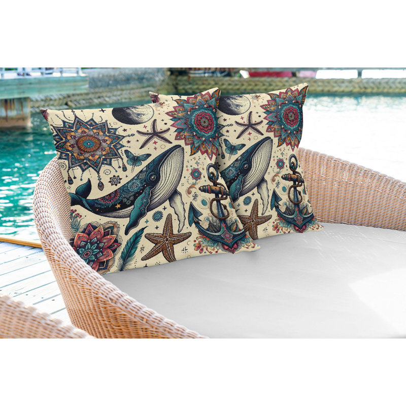 Ensemble de 2 housses de coussin Ambesonne, H 20 po x l 20 po, Carré