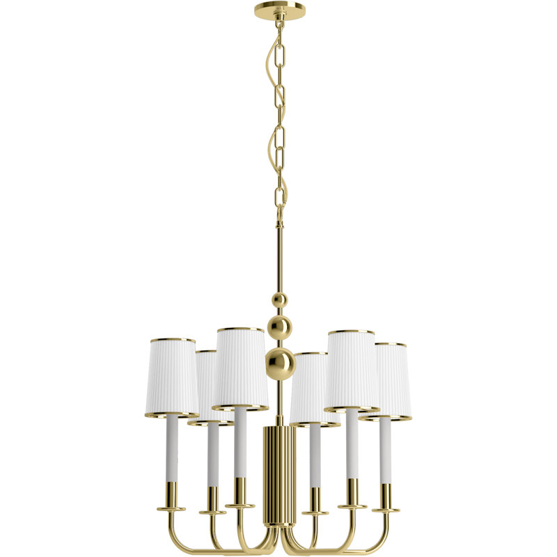 Tresdoux™ 6 - Light Chandelier, Polished Brass