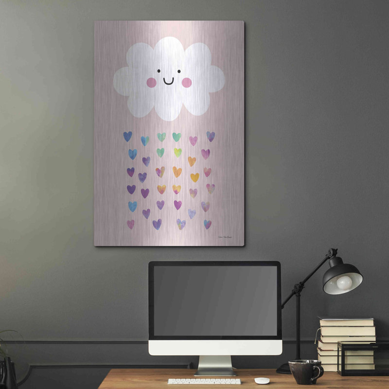 «Happy Cloud» par Seven Trees Design, art mural en métal, 24 po x 36 po