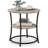 Side Table, Round End Table With 2 Storage Shelves For Living Room, Bedroom, Nightstand With Steel Frame For Small Spaces, Accent Coffee Table-1532948421