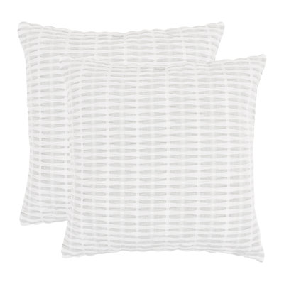 Pleated Please Striped Cotton Pillow Cover
