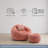 Cloud-Like Memory Foam Bean Bag Chair & Ottoman Set Soft Fabric Lounger with Pillow for Living Room/Playroom-1651008097