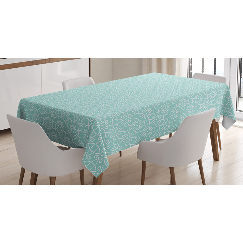 Celtic Twisted Crossed Repeating Circle Figures Tablecloth, 70" L x 52" W