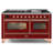 ILVE Majestic II Series 60 inch Dual Fuel Range with 9 Burners, Griddle (Glass Door)-114373850-114373869