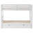 Twin Over Twin Bunk Bed with Pull-Out Platform and Trundle, Convertible Design for 4 Sleepers, Space-Saving Frame, Espresso-181466191