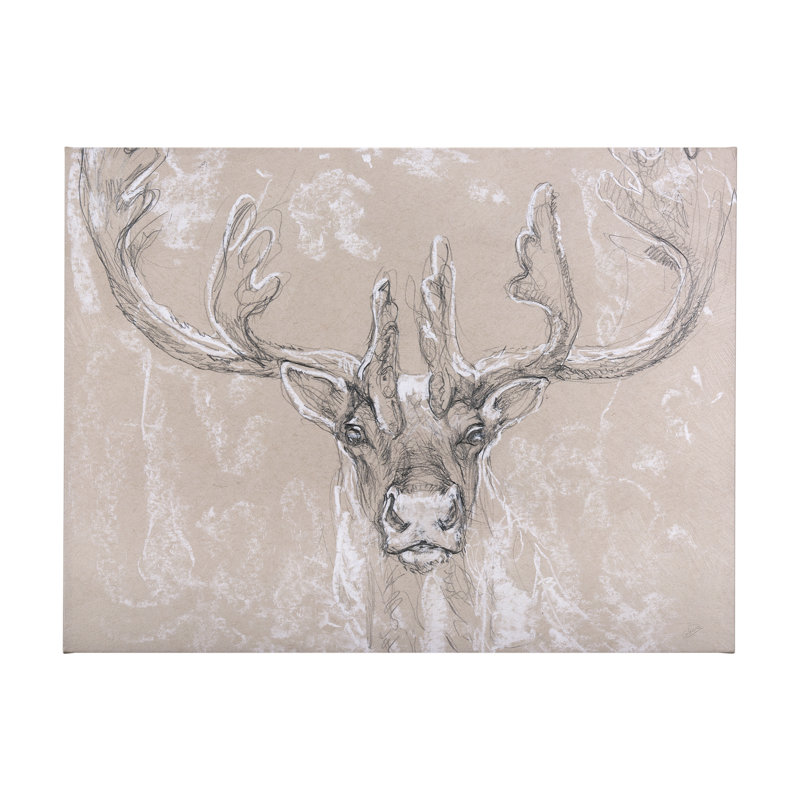 Croquis d'un animal IV (girafe) sur toile, H 42 po x l 56 po, Croquis d'un animal II