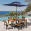 Ensemble de salle à manger en aluminium pour 6 personnes avec chaises empilables, parasol solaire à DEL et base lestée-1783706847-1711038853