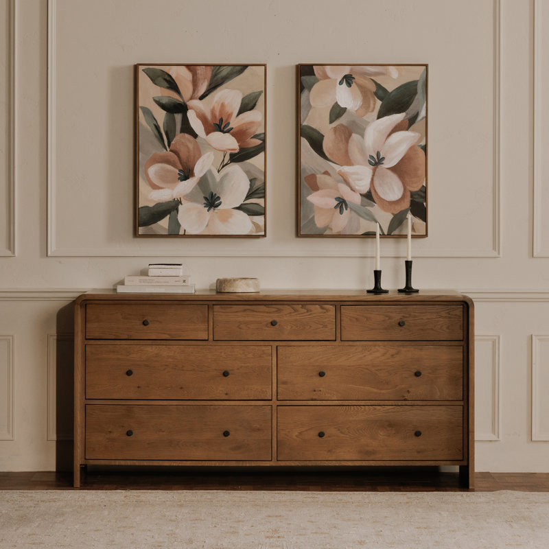 Riley 7 Drawer Dresser Oak