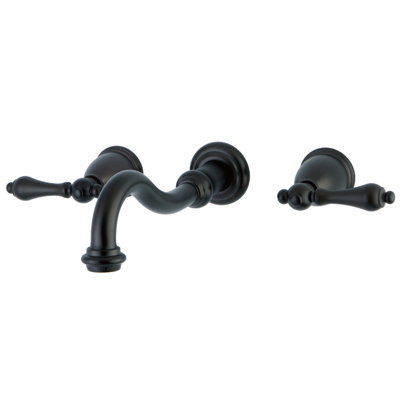 Kingston Brass Vintage Two-Handle 3-Hole Wall Mount Bathroom Faucet