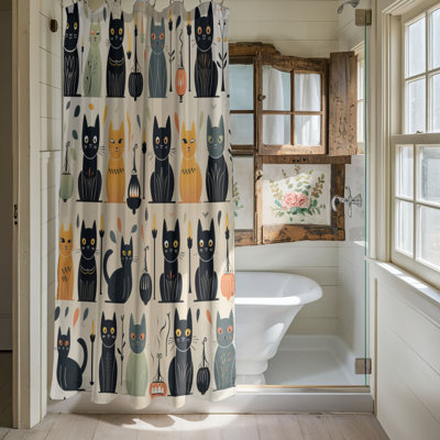 Shadowy Kitties - Premium Shower Curtain