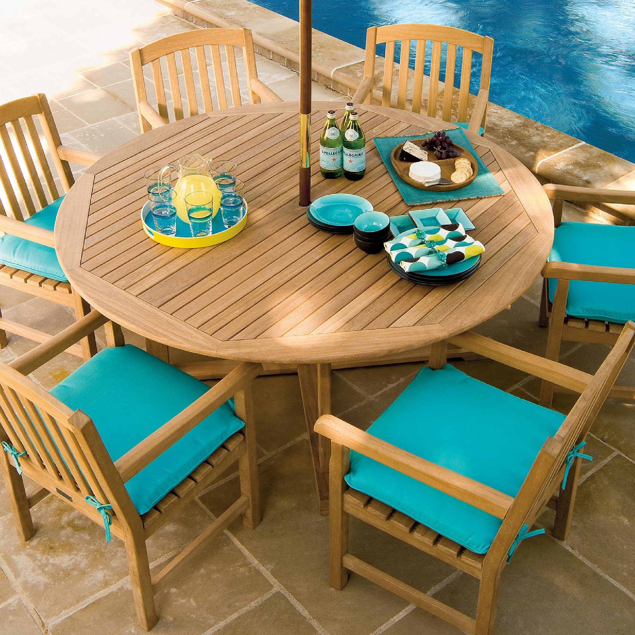 Colorful outdoor dining online table