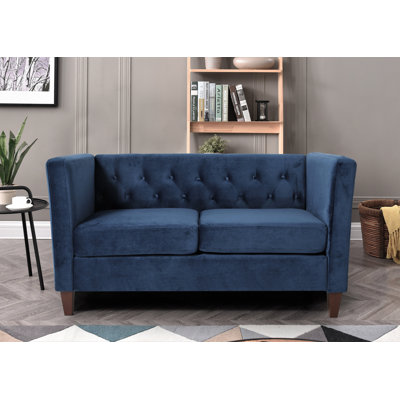 Leeandre 56.7'' Velvet Loveseat