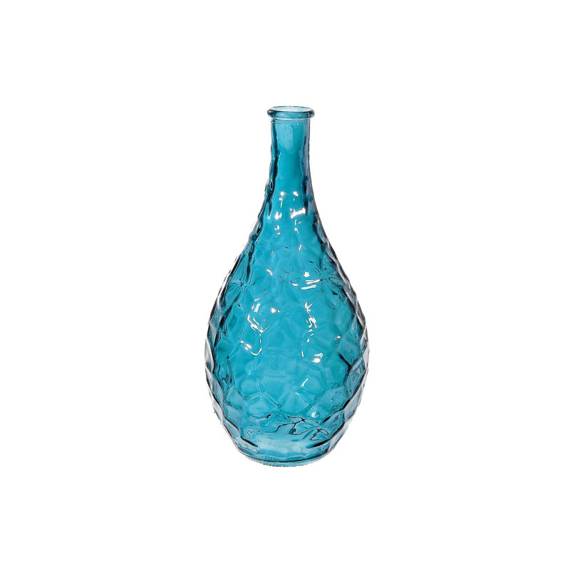 Vase de table en verre 8" blue