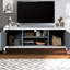 Support pour téléviseur de 65 pouces et plus, miroir avec 2 espaces de rangement et tablettes ouvertes, armoire de salon classique pour téléviseur, sections, choix moderne