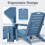 Chaise Adirondack pliable à texture bois avec repose-pieds Firepi Chairs-511322073